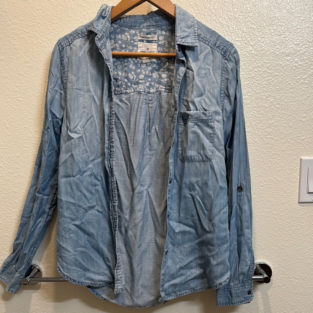 Men's Light Blue Denim Shirt
